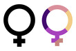 Female sex symbol icon set. Female gender icon, woman sign, Female icon. Venus Symbol set.