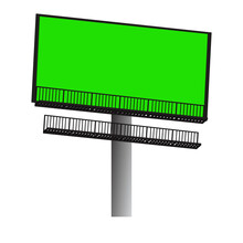 3d billboard green screen transparent background
