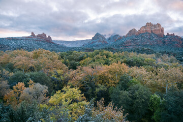 Wall Mural - Sedona snow dust