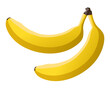 © graphic_arts - Two bananas. Vector clipart isolated on white background.