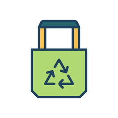 eco bag icon for your website design, logo, app, UI. 