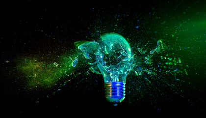Wall Mural - abstract light bulb background