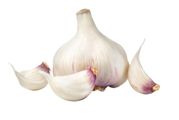 Poster -  Raw garlic with segments