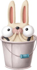 Aufkleber - Rabbit with a basket