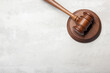 Judge gavel on white background. Law and justice background