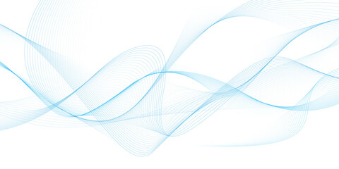 Wall Mural - modern abstract glowing wave on white background. dynamic flowing wave lines design element. futuris