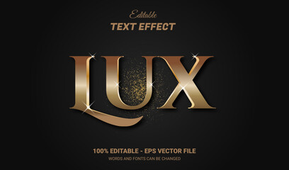 Wall Mural - lux golden editable 3d text effect style