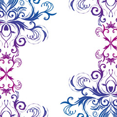 Aufkleber - Abstract floral background with oriental flowers.