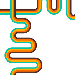 Aufkleber - Abstract retro background, digital lines and circles, design70s, vector.