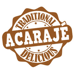 Wall Mural - Acaraje label or stamp