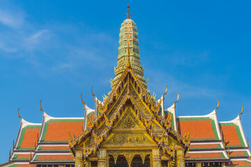 Wall Mural - Royal Pantheon Porcelain Pagoda Prang Grand Palace Bangkok Thailand