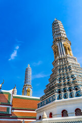 Wall Mural - Blue Porcelain Pagoda Towers Grand Palace Bangkok Thailand