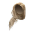 © GRB Renders - 3d rendering straight hair isolated blonde