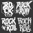 Rock lettering, poster or t-shirt design set, vector