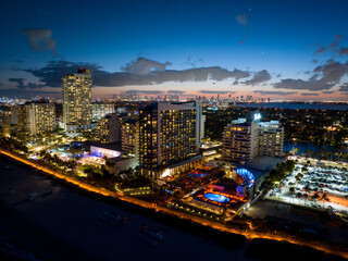 Wall Mural - Aerial photo Eden Roc historic landmark hotel