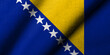 3D Flag of Bosnia and Herzegovina waving