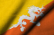3D Flag of Bhutan waving