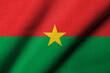 3D Flag of Burkina Faso waving