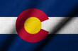 3D Flag of Colorado waving