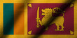 3D Flag of Sri Lanka waving