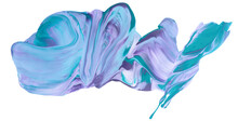 Mint Lilac Purple Abstract Paint Stroke Fluid Liquid Isolate Pastel