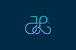 Letter J and L Monogram Logo Design Vector