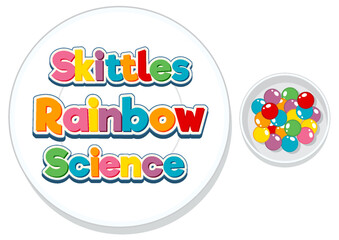 Wall Mural - Rainbow skittles science experiment