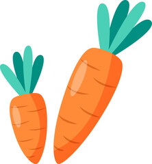 Easter element icon illustration with carrots.