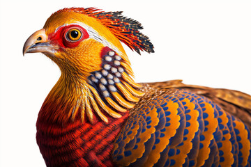 Sticker - Close up of golden pheasant with red belly