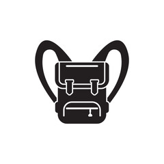 Poster - Simple backpack icon,illustration design template.