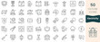 © Hondicone - Set of electricity icons. Thin linear style icons Pack. Vector Illustration
