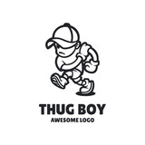 Fototapeta Pokój dzieciecy - Illustration vector graphic of Thug Boy, good for logo design