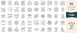 © Hondicone - Set of yoga icons. Thin linear style icons Pack. Vector Illustration