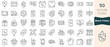 Set of black friday icons. Thin linear style icons Pack. Vector Illustration