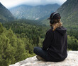 © Chepko Danil - Young man preforms yoga in mountains