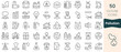 © Hondicone - Set of pollution icons. Thin linear style icons Pack. Vector Illustration