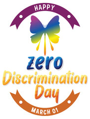 Wall Mural - zero discrimination day banner design