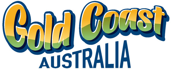 Wall Mural - gold coast australia text for banner and poster design