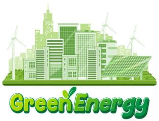 Poster - Green energy from natural resources vector concept