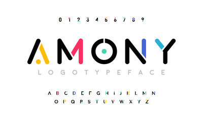 modern abstract digital alphabet font. minimal technology typography, creative urban sport fashion f