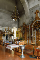 Wall Mural - altar in the church before baptism