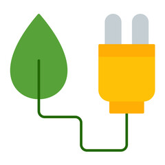 Poster - Green Energy Flat Multicolor Icon