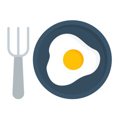 Poster - Breakfast Flat Multicolor Icon