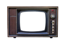 Classic Vintage Retro Style Television With Cut Out Screen