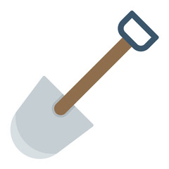 Wall Mural - Shovel Flat Multicolor Icon