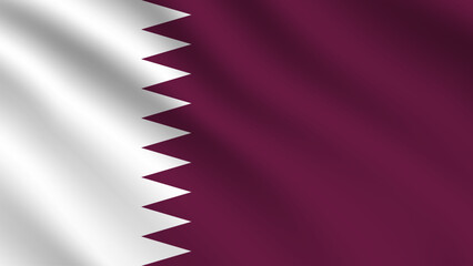 Qatar realistic flags