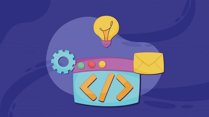 webpage template with programming code