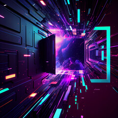 Future digital technology background created with Generative Ai