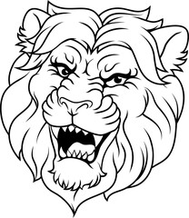 Poster - Lion Angry Lions Team Sports Mascot Roaring