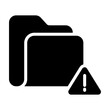 Folder alert icon